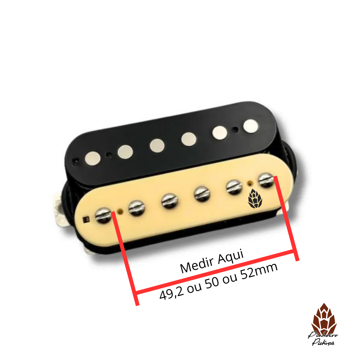 Cover para Captador Humbucker em Nickel Silver Cromado